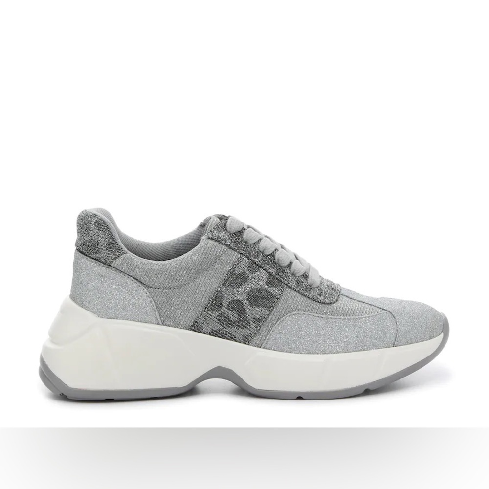 Silver glitter sneakers